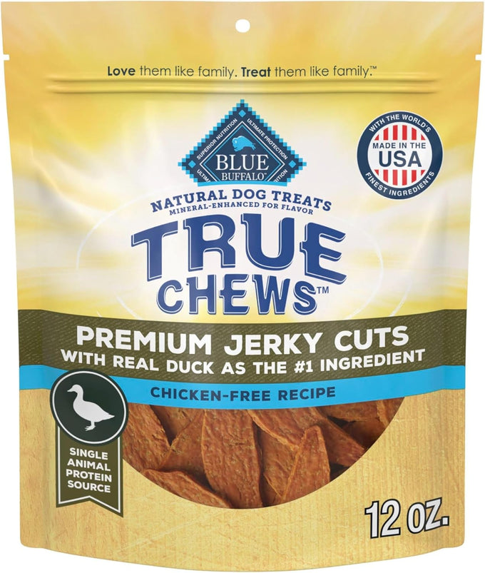 Blue Buffalo True Chews Premium Jerky Cuts 4oz Dog Treats with Natural Chicken Ingredients