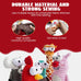 Nocciola 5-pack squeaky dog toys, durable stuffed critter zoo dog toys for small, medium, and large dogs