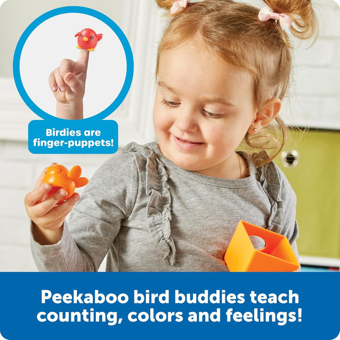 Learning Resources Peek-a-Bird Learning Buddies, 15 pieces, 18 months+ toddler activities, preschool toys, educational color teaching for kids