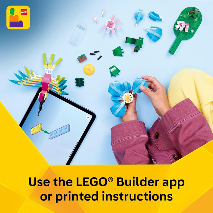 LEGO Creator 3 in 1 Wild Animals: Colorful Hummingbird Building Toy for Kids Ages 8+, Build 3 Animals - 31384
