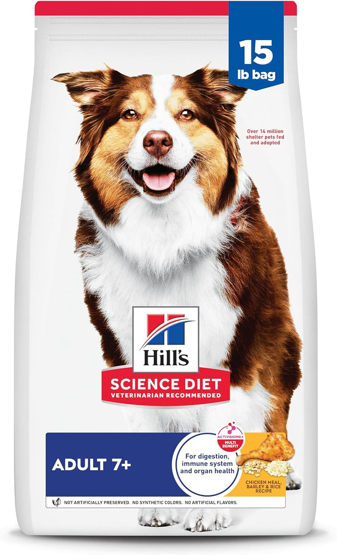 Hill's Science Diet Adult 7+ Dry Dog Food, 15 lb Bag