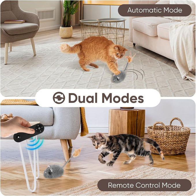 Pawingcat Remote Control Cat Toy Interactive Rechargeable Feline Toy for Indoor Cats 3-Speed Adjustment