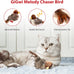 GiGwi Squeaky Bird Cat Toy with Feather Tail, Melody Chaser Play for Boredom, Realistic Bird Design