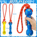 Expawlorer Floating Dog Toys 2 Pack, 7.9x2.4 inches ETPU Foam with Rope, for Water Fetch and Retrieving Games