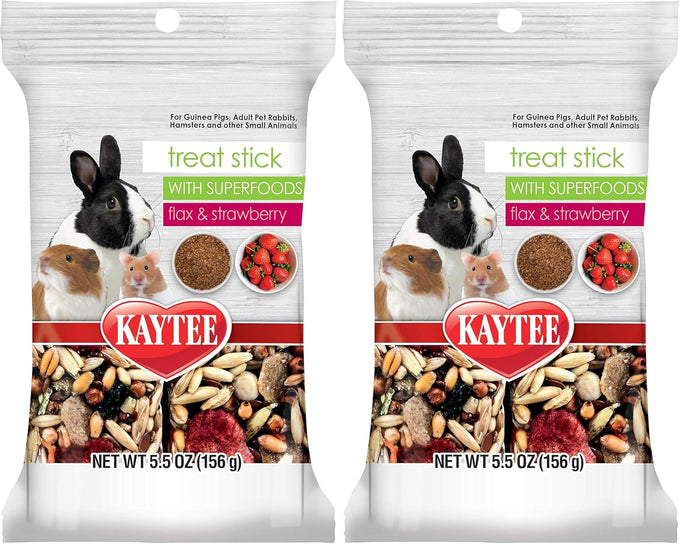 Kaytee small animal strawberry and flax seed treats, 5.5 oz, for rabbits and guinea pigs