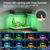 vehipa 2.2 gallon smart aquarium with humidifier, auto feeder, silent pump, temperature display & 7-color lighting, black