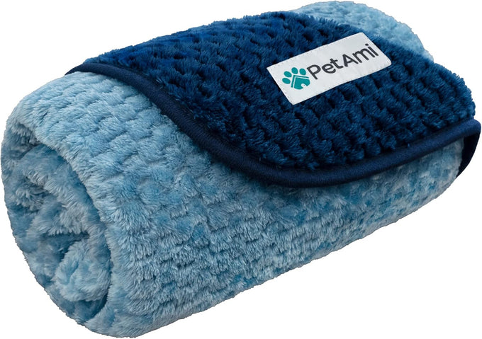 PetAmi waterproof gray dog blanket for medium large dogs, leakproof fleece throw for cats, 40x60 inches sofa couch cover protector