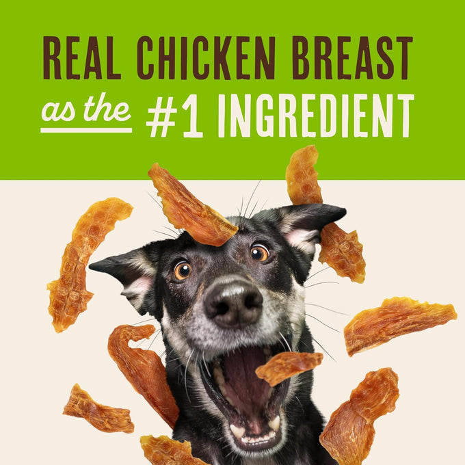 Waggin' Train Chicken Jerky Dog Treats, Made with 100% Real Chicken Breasts, 2 All-Natural Ingredients, High Protein, Easily Digestible for Big or Small Dogs