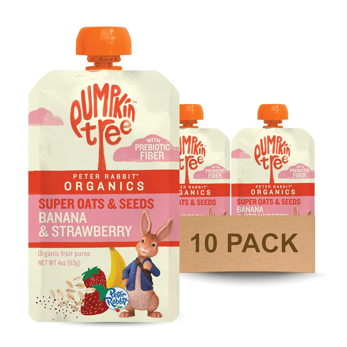 Peter Rabbit Organics Super Oats & Seeds Variety Pack, USDA Certified Organic, Non-GMO, 4 oz Pouches (Pack of 18)