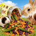 Hamster and Bunny freeze-dried fruit and vegetable salad with natural fiber and vitamins, 3.88oz resealable jar