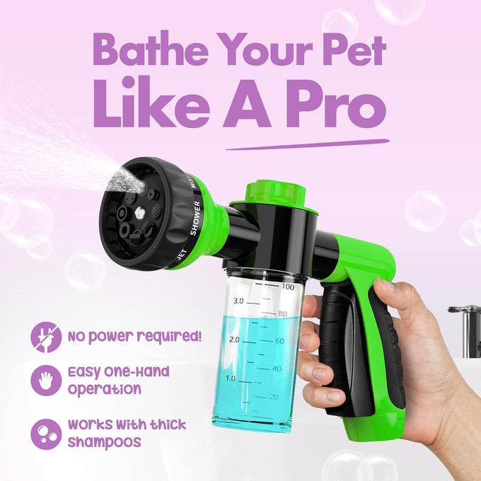 Girl With The Dogs ¾" Garden Hose Soap & Shampoo Dispenser Nozzle with Adjustable Spray