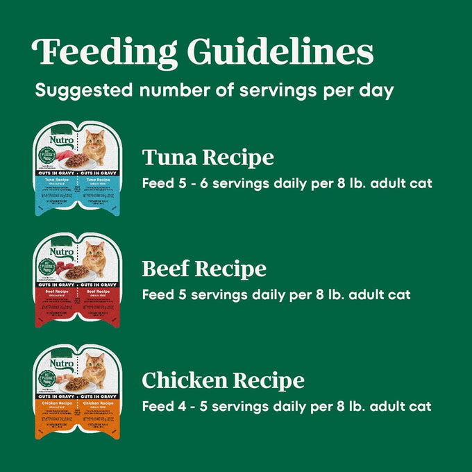 Nutro Perfect Portions adult wet cat food cuts in gravy multipack, 24-count, pack of 1