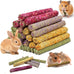jorewood 33pcs rabbit chew sticks natural timothy grass molar teeth stick guinea pig toys