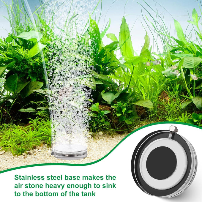 hygger transparent acrylic air stone aquarium bubbler kit with air tube ultra silent bubble stone
