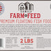 Premium floating pellets for pond and lake fish, 2 pounds, complete nutrition