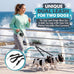 Retractable dog leash for 2 dogs with 360° swivel hook, one-button lock and ergonomic handle