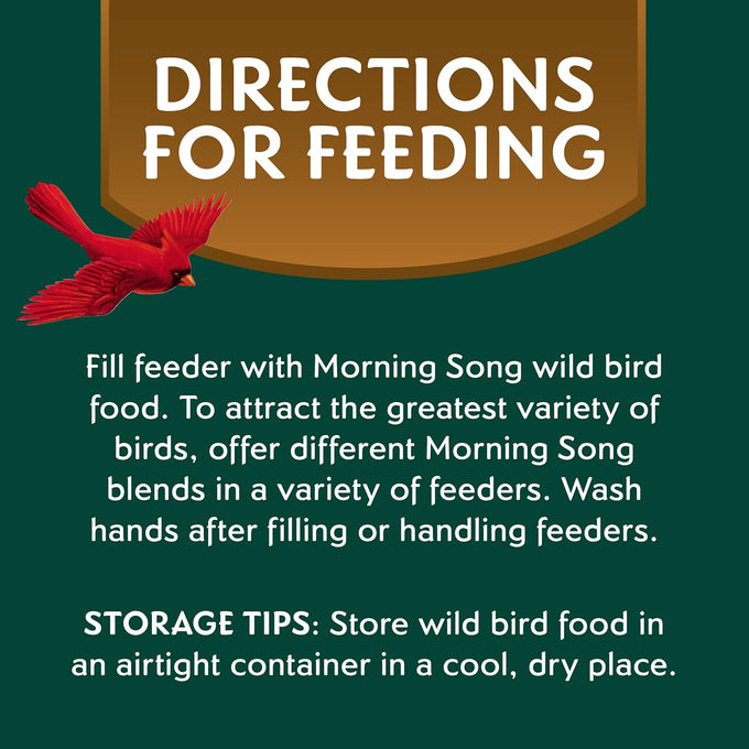 Morning Song 5.5-Pound Bag Sunflower Hearts & Chips Wild Bird Food, No Mess Sunflower Seeds for Birds