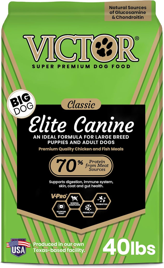 VICTOR 25% Protein Gluten-Free Large Breed Dog Food, 40lb