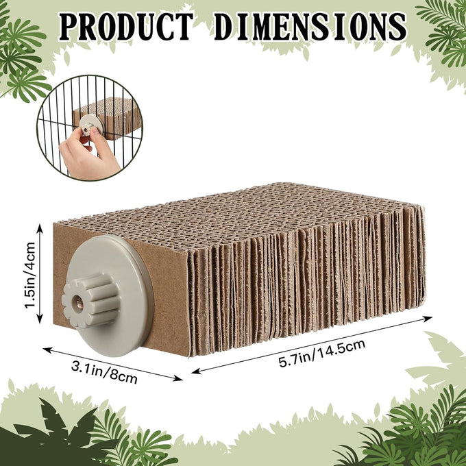 Skyygemm 2-piece bird perch for macaws, parakeets, conures, budgies, finches, and cockatiels with robust corrugated paper
