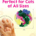 Soft Crinkle Cat Toy Balls 4 Pack - Fuzzy Pom Balls for Indoor Cats & Kittens Made in Canada