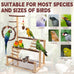 Natural Wooden Parrot Stand for Small to Medium Birds, 16.3" x 10.6" x 23.2", Chestnut Wood, Easy Assembly