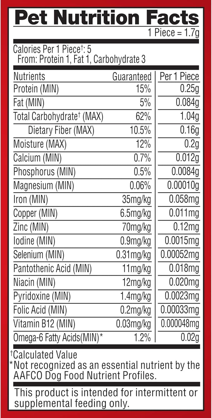 Milk-Bone Flavor Snacks Mini's dog biscuits, 36 Oz canister, beef, chicken, bacon flavors