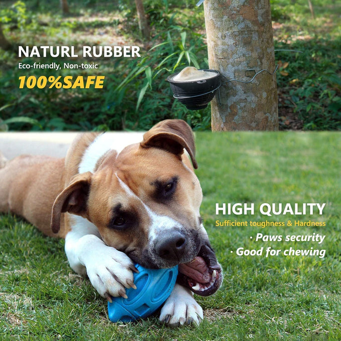 eastblue rubber puppy chew ball for medium and large breed aggressive chewers with squeaker