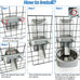 54 oz stainless steel rabbit food dispenser with gravity feeder for small animals and pets