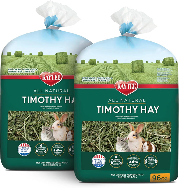 12-pound Kaytee Timothy Hay for small animals, high fiber, non-GMO, pesticide-free, trusted for 150 years