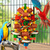 Natural Corn Cob and Loofah Slices Bird Chew Toys for African Grey Parrots and Macaws
