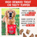 Stella & Chewy's premium freeze-dried raw beef heart dog treats, single ingredient, no additives, 3oz bag, perfect for training and picky eaters