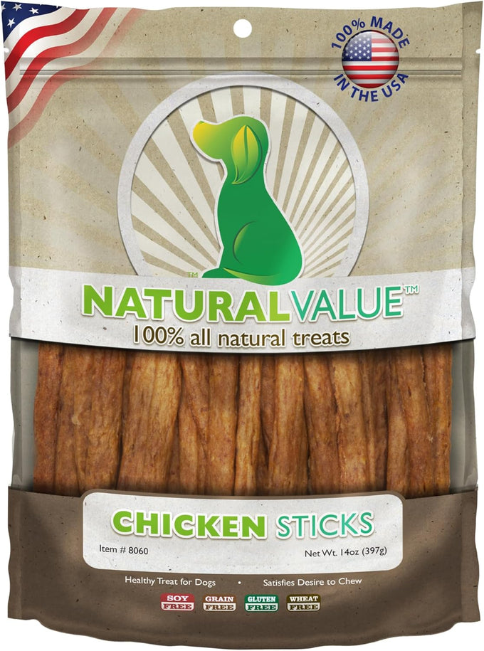 Loving Pets Natural Value Duck Sausages - Soft Jerky Dog Treats for Large & Small Breeds - Healthy Gluten, Wheat, Soy & Grain Free Pet Treats