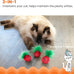 Catstages Strawbabies 3-Pack interactive cat toys for kittens and indoor cats with catnip, feathers, and crinkle