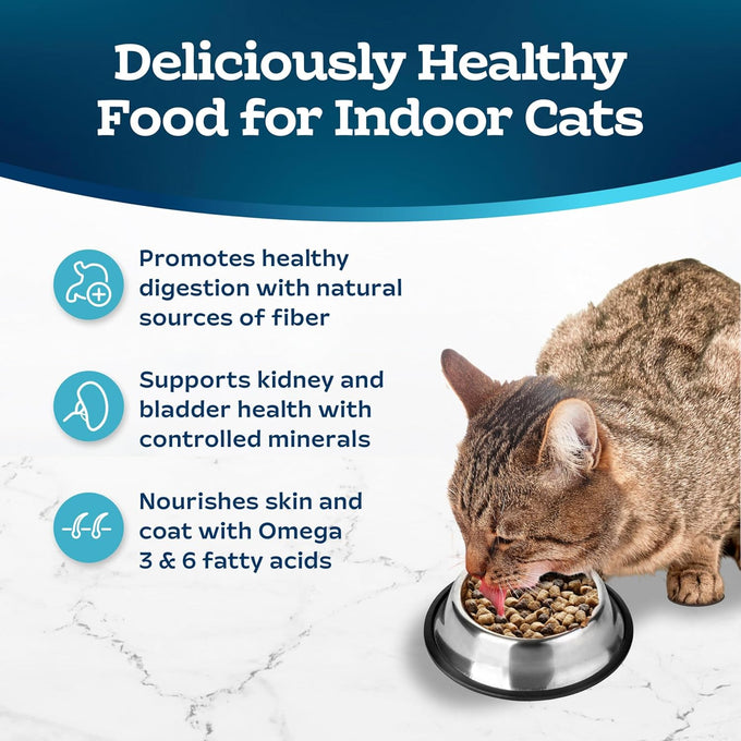 Blue Buffalo Tastefuls Natural Dry Food for Adult Indoor Cats, Salmon & Brown Rice Recipe, 15-lb Bag