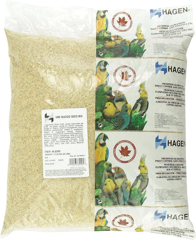 Hagen White Millet Bird Seed Premium Blend Nutritionally Balanced Vitamins Minerals Dust-Free 6 lb Bag for Budgies