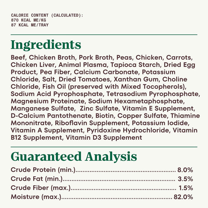 Nutro Puppy Grain Free Wet Dog Food, Tender Beef, Pea & Carrot