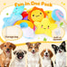 Kipritii Whimsical Squeaky Dog Toys for Small Dogs and Puppies - Plush Toys Pack with 9 Pcs Stuffed Puppy Chew Toys