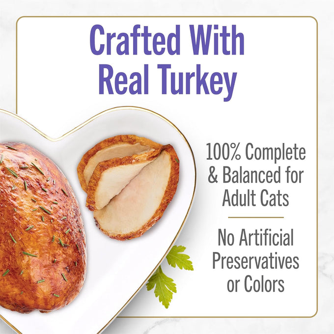 Purina Fancy Feast Petites with Roasted Turkey Entrée Gourmet Wet Cat Food 2.8 oz Twin Packs, Pack of 12, Artificial Preservative Free