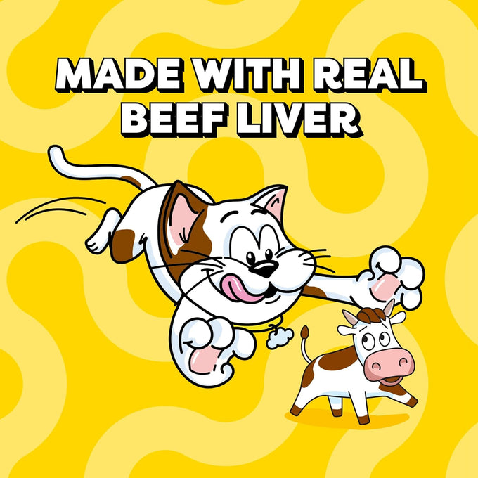 Temptations Beef Liver Creamy Puree Squeezable Cat Treats, 4-count, 11-pack, 0.42 oz tubes