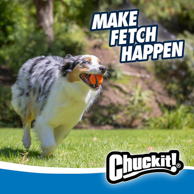 Chuckit! Interactive Dog Toys, High-Bounce Fetch Ball, Ultra and Rugged Balls, Size Medium, 2.5-inch Diameter, Set of 3