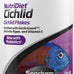 Seachem NutriDiet Cichlid Fish Flakes, Probiotic Formula with GarlicGuard, 100g, Color-Enhancing Diet for Aquarium Fish