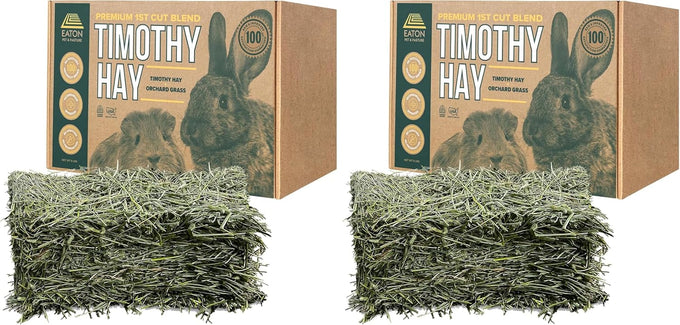 Eaton premium 1st cut western timothy hay orchard blend small animal food 6lb box sustainable eco-friendly