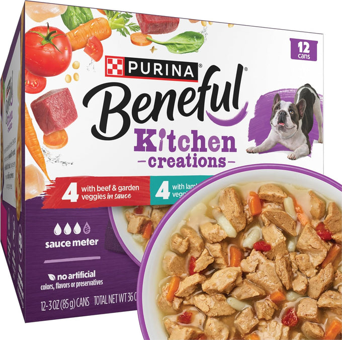 Purina Beneful Kitchen Creations Wet Dog Food Variety Pack - 30 x 3oz Cans