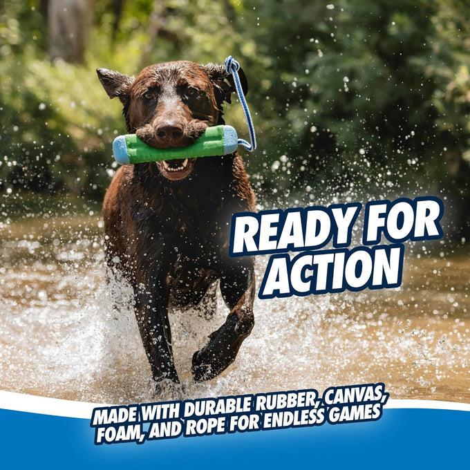 chuckit! amphibious bumper fetch stick toy for medium dogs - floats in water - interactive dog toys