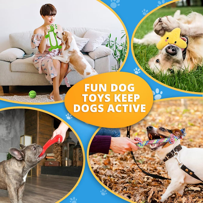 loyee 8 pack puppy toys for small dogs luxury dog chew toys with squeaky plush toys rope toys and ball teething toys