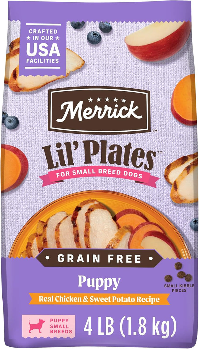 Merrick Lil' Plates Grain-Free Chicken & Sweet Potato Puppy Food, 4 lb