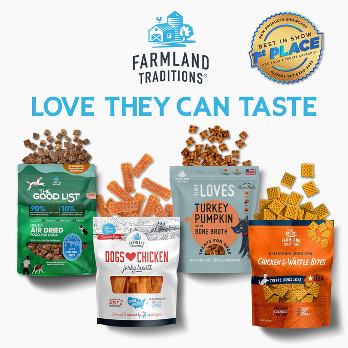Farmland Traditions 3-ingredient, no filler, beef jerky dog treats, 2.5 pounds, made in USA, pack of 1
