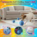 Interactive Self-Rolling Dog Toy Play Set for Puppies & Small-Medium Dogs - Includes Smart Ball, Rubber Bone & Plush Dinosaur