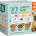 Optimeal grain-free wet dog food variety pack for small breeds - 3oz pouch (pack of 12) with high protein and natural ingredients