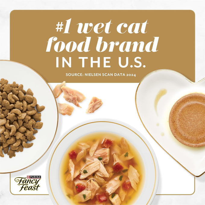 pate variety pack of purina fancy feast savory centers with chicken salmon beef and tuna